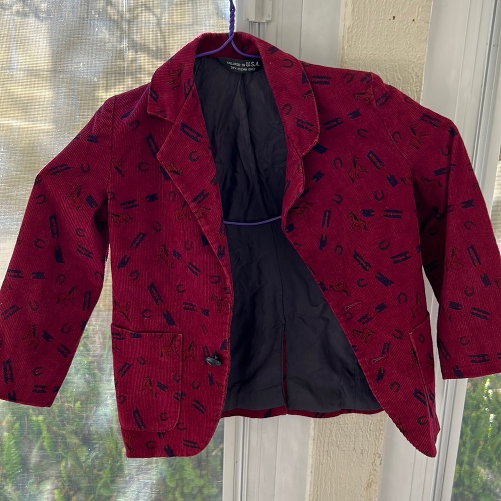Elegant heir tailored in the USA size 3 corduroy blazer